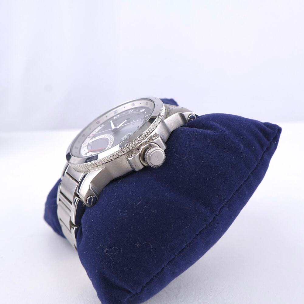 Nautica GMT Watch A16002G Grey Retrograde Date New with Box Stainless Steel - Picture 7 of 8